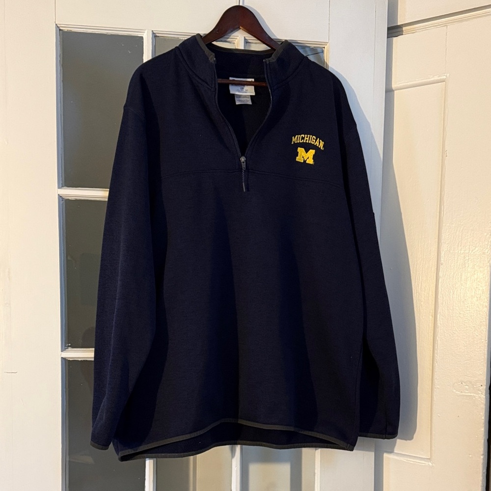 University of Michigan Men's Quarter-zip Sweater